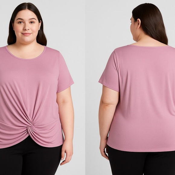 Velocity Tops - Velocity Front Twist Short Sleeve 1X NWT